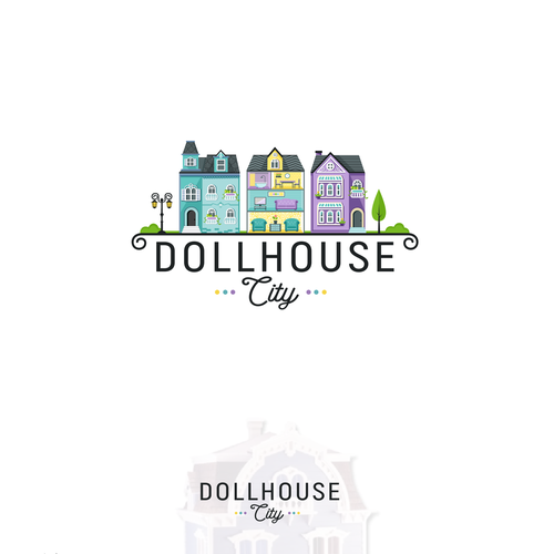 Store logo with the title 'Dollhouse city'