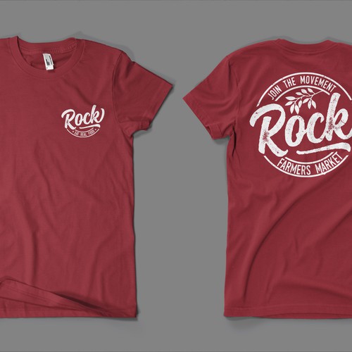 Grunge t-shirt with the title 'ROCK Farmers Market'