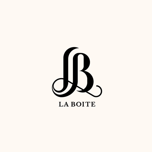 Rose design with the title 'La Boite logo design'