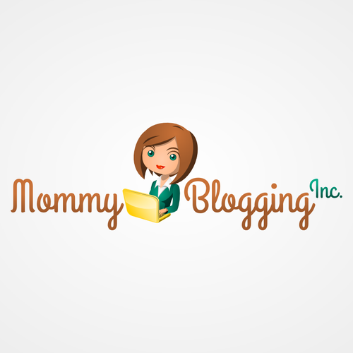 Laptop logo with the title 'New logo wanted for Mommy Blogging Inc.'