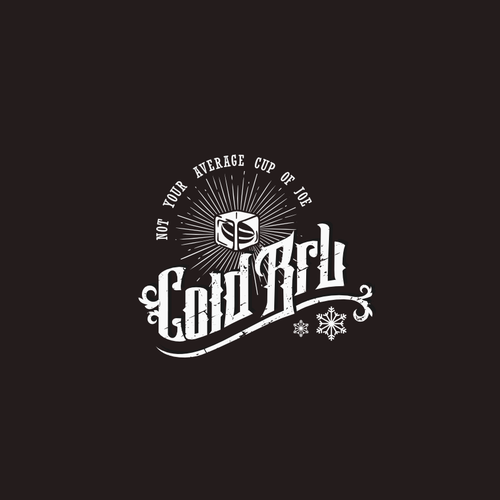 Ice logo with the title 'Logo for cold brew coffee'