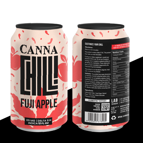 Cannabis label with the title 'Canna Chill Beverage'