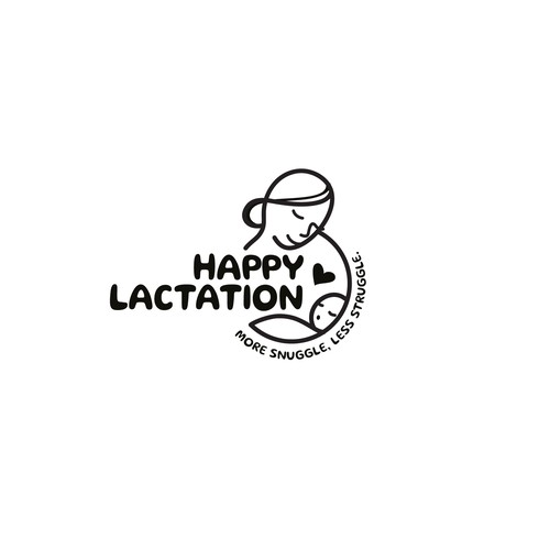 Mom design with the title 'Happy Lactation Logo'