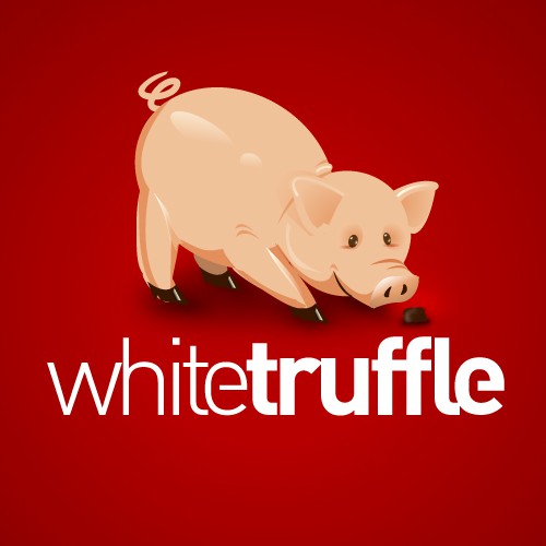 Truffle logo with the title 'Need a fun little pig! '