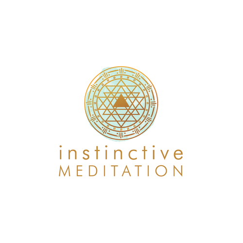 Mandala design with the title 'Instinctive Meditation logo, individual and group instruction in meditation business'