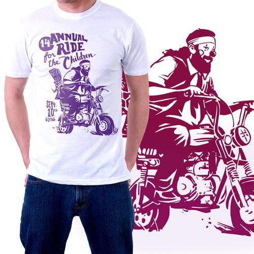 Vintage t-shirt with the title 'RIDE FOR THE CHILDREN'