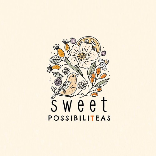 Fruit logo with the title 'Sweet Possibiliteas'