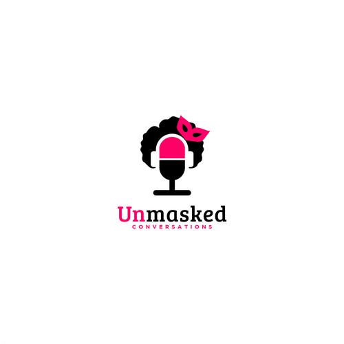 Mask logo with the title 'Unmasked Conversations'
