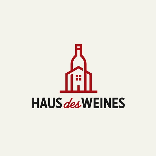 Wine glass design with the title 'Develop a logo for the House of Wine.de domain'