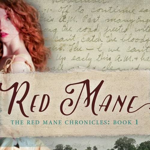Historical romance book cover with the title 'Red Mane / Historical Romance Cover'