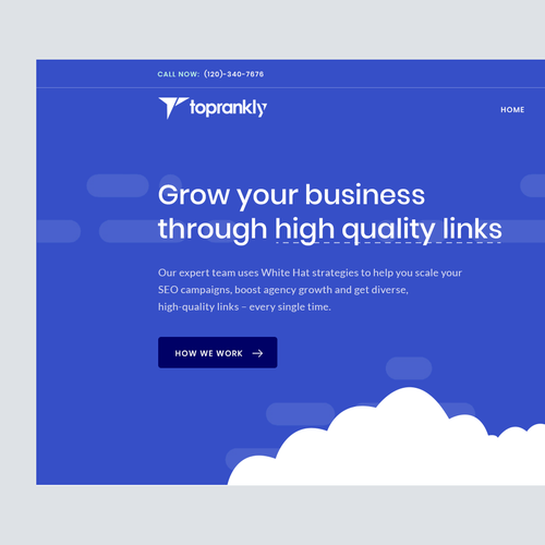 Sales website with the title 'Hero Banner for SEO Company'