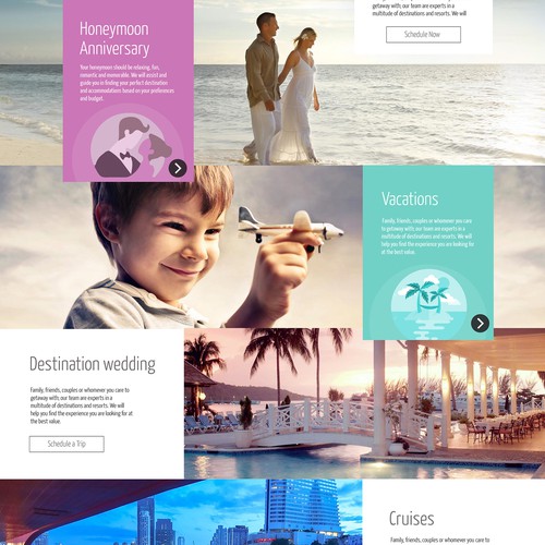 Vacation website with the title ' Travel & Hotel agency Website'