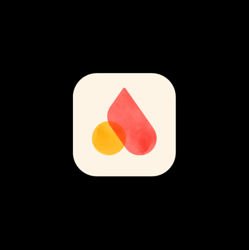 Abstract design with the title 'Asaya — App Icon Design'