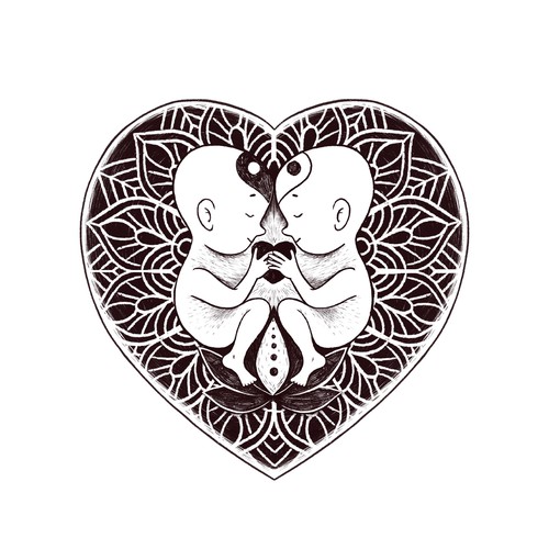 Ink artwork with the title 'Tattoo design'