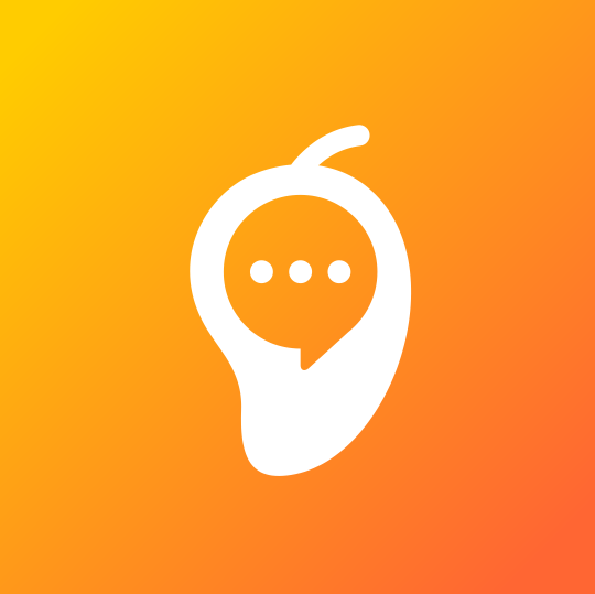 Mango logo with the title 'talk + mango'