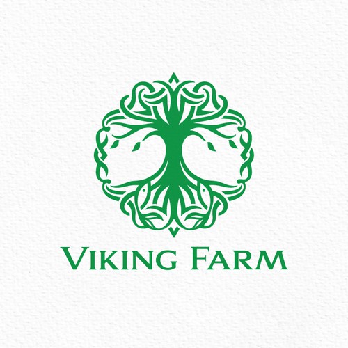 Fishing tackle logo with the title 'Viking Tree Farm'