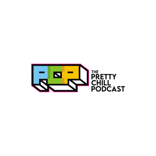 Production design with the title 'The Pretty Chill Podcast'