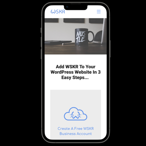Banner website with the title 'Mobile version Website'