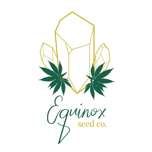Crystals logo with the title '"Witchy" logo concept for cannabis industry'