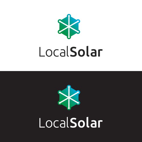 Kingdom logo with the title 'Symbolic logo for solar energy local service'