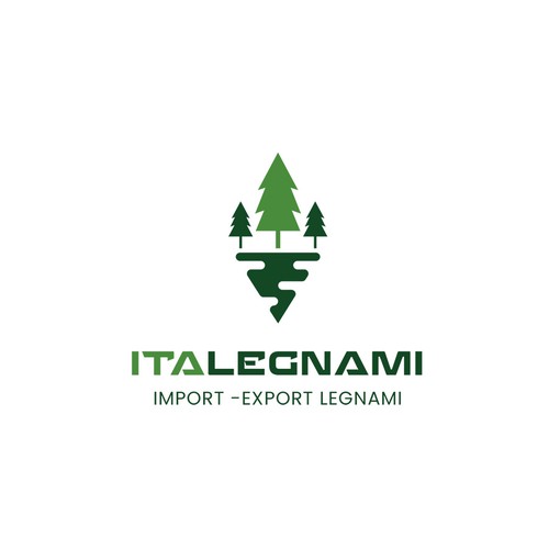 Timber logo with the title 'ITALEGNAMI logo design project'