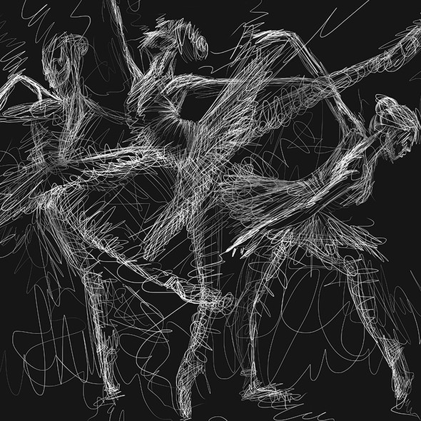 Dark illustration with the title ' Ballerina'