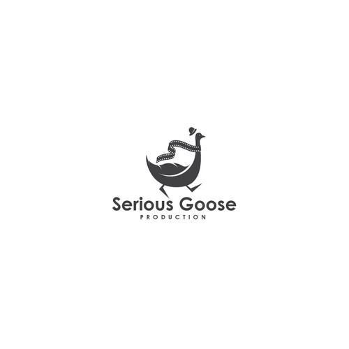 Quill design with the title 'Seriouse Goose logo concept'