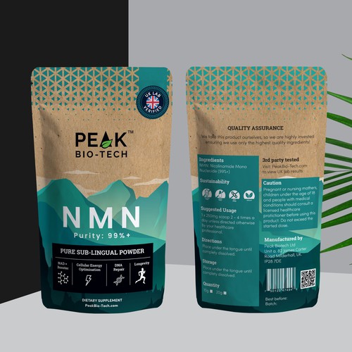 Peak design with the title 'PEAK BIOTECH NMN'