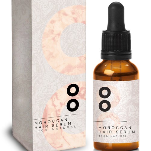 Beauty label with the title 'Rose + Oak Design'