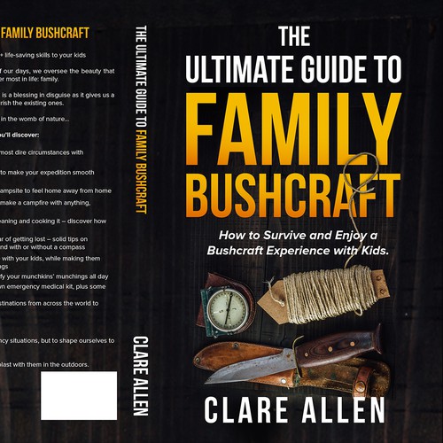 Kindle book cover with the title 'The Ultimate guide to Family Bushcraft'