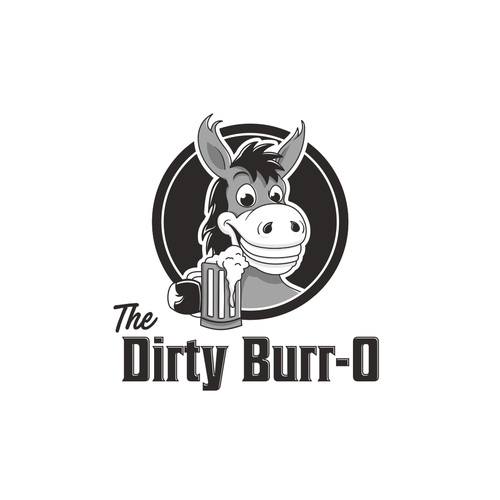 Donkey logo with the title 'The Dirty Burr-O'