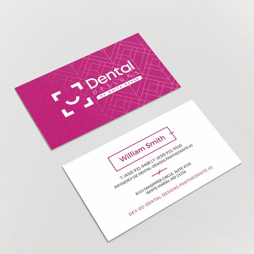 Dental design with the title 'Fresh dentist's business card'