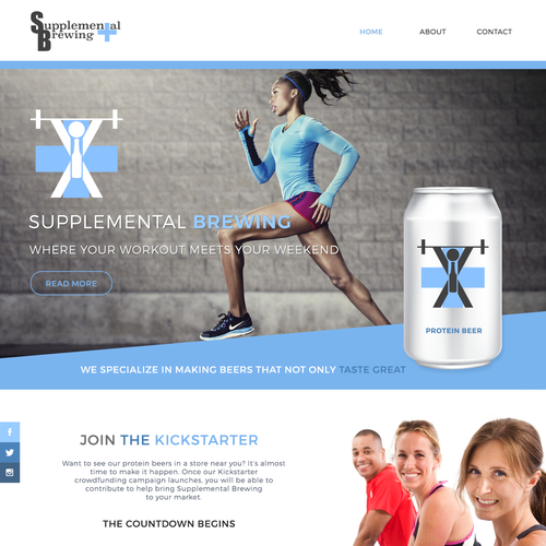 Bootstrap website with the title 'Protein Beer company (BREWTWIN)'