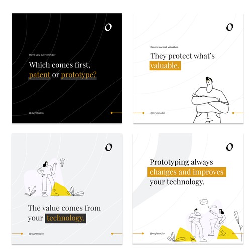 Carousel design with the title 'Instagram carousel post concept'