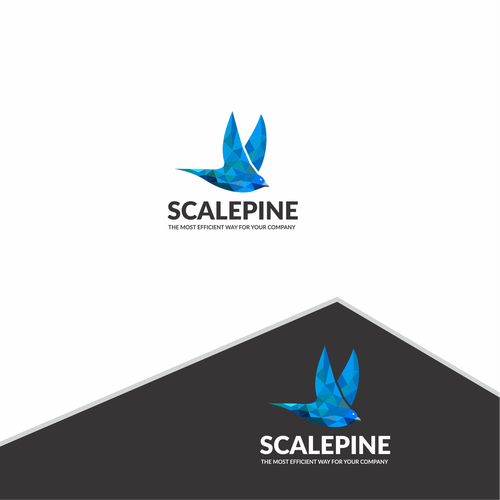 Low poly logo with the title 'Bird Logo Design for company'