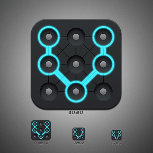 Protection design with the title 'App Icon for Dot Lock Protection App'