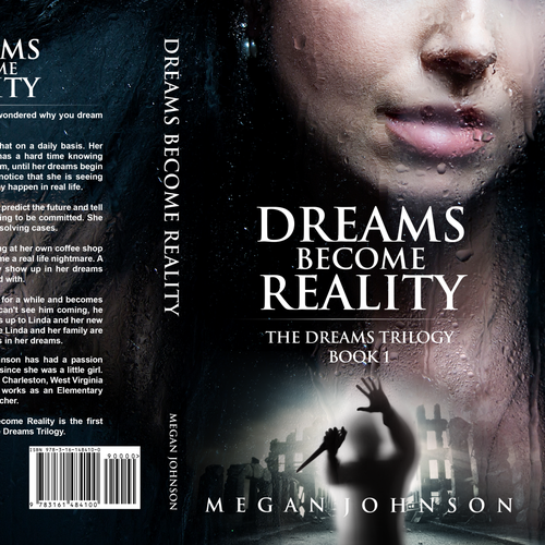 Paperback book cover with the title 'Book Cover Design For a Dark Fantasy'