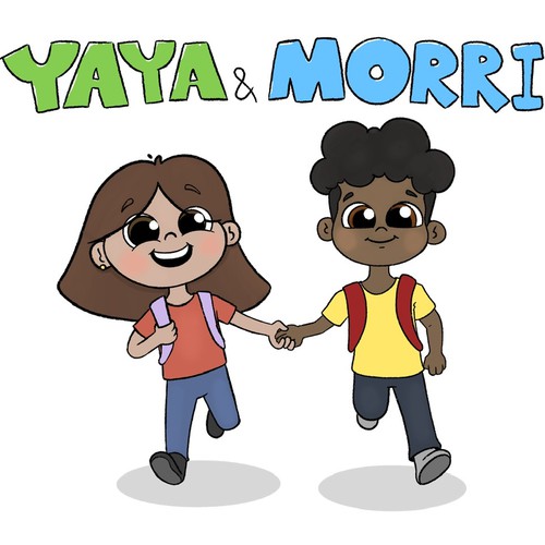 School illustration with the title 'YAYA&MORRI Illustration'