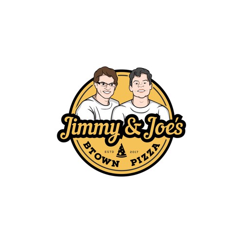 Pizza logo with the title 'Logo for jimmy & joe's'