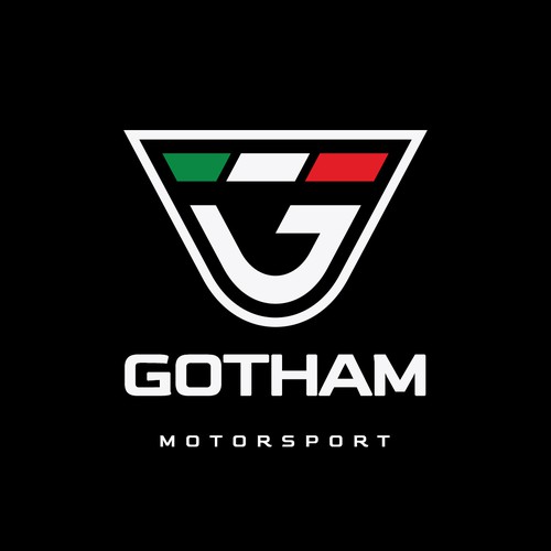 Motorsport logo with the title 'Gotham Motorsports Logo'