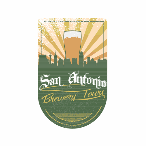 Bus design with the title 'San Antonio Brewery tours logo suggestion'
