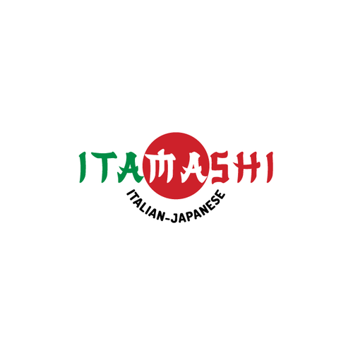 Japanase restaurant logo with the title 'Wordmark logo for italian-japanese restaurant'
