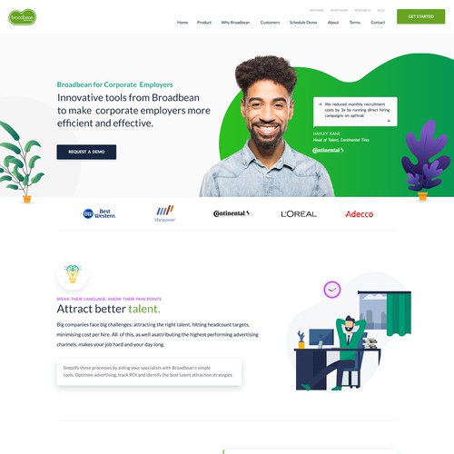 B2B website with the title 'Web design for a SaaS Company'