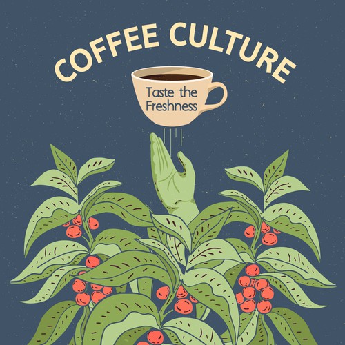 Wallpaper design with the title 'Coffee Culture'
