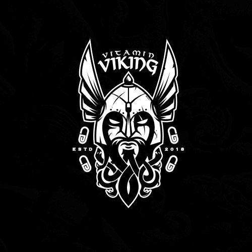 Viking ship logo with the title 'Hardcore Viking Warrior'