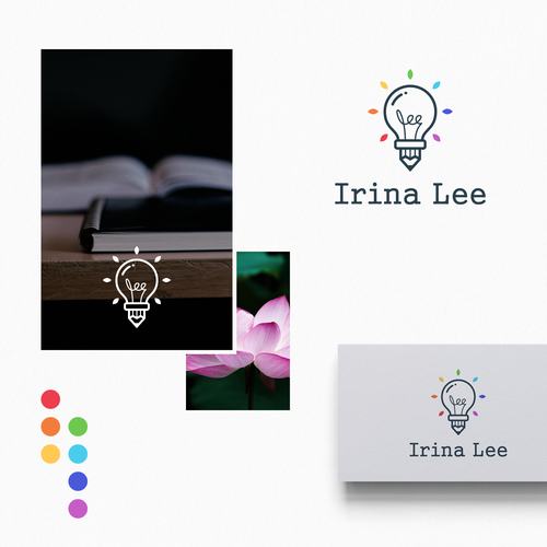 Writer logo with the title 'Irina Lee'