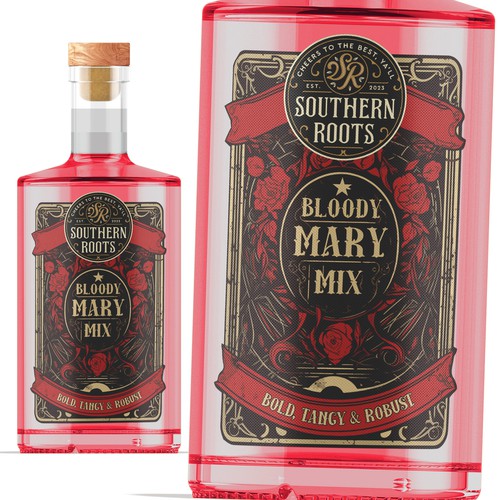 Gin design with the title 'label design'