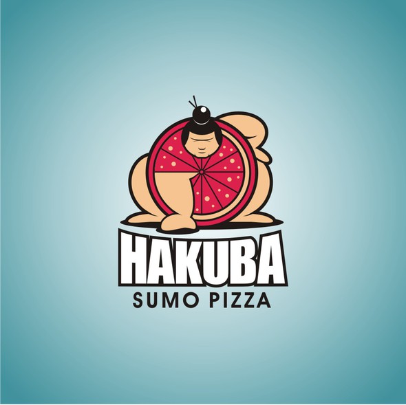 Wrestling logo with the title 'Hakuba Sumo Pizza'