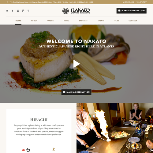 Restaurant website with the title 'Restaurante Webdesign'