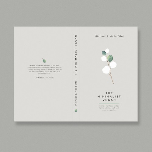 Minimal book cover with the title 'The Minimalist Vegan book cover'